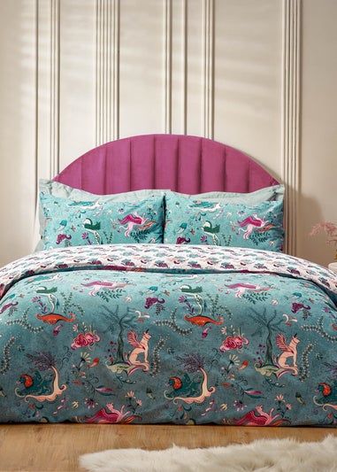 furn. Blue Athena Mythological Duvet Cover Set