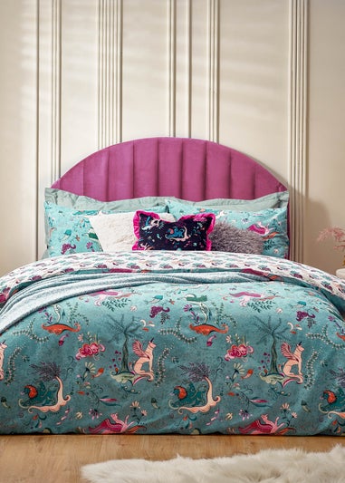 furn. Blue Athena Mythological Duvet Cover Set