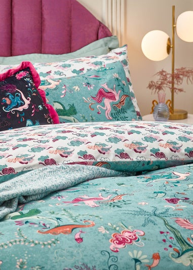 furn. Blue Athena Mythological Duvet Cover Set