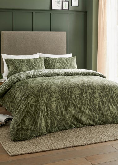 Wylder Forest Green Albus Heritage Duvet Cover Set