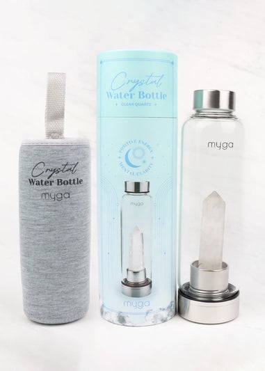 Myga Clear Quartz Crystal Water Bottle