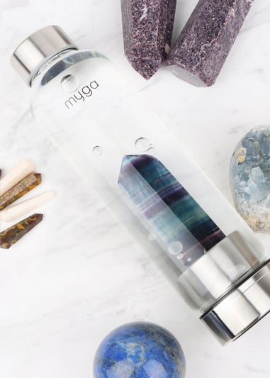 Myga Fluorite  Crystal Water Bottle