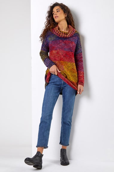 Roman Roll Neck Chunky Knit Jumper