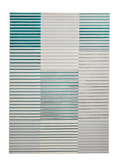 Think Rugs Apollo Green Modern Linear Rug