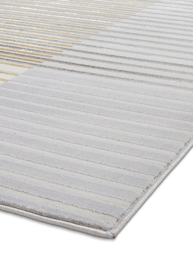 Think Rugs Apollo Grey Modern Linear Rug