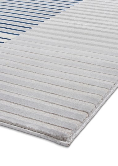 Think Rugs Apollo Navy Modern Linear Rug