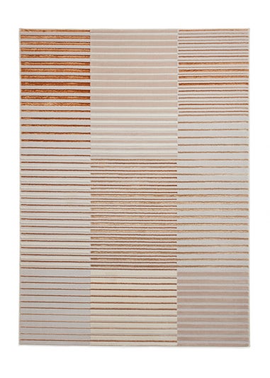 Think Rugs Apollo Bronze Modern Linear Rug