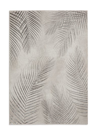 Think Rugs Creation Grey Botanical Rug