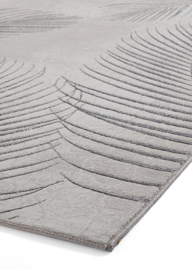 Think Rugs Creation Grey Botanical Rug