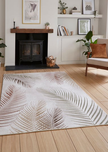 Think Rugs Creation Beige Botanical Rug