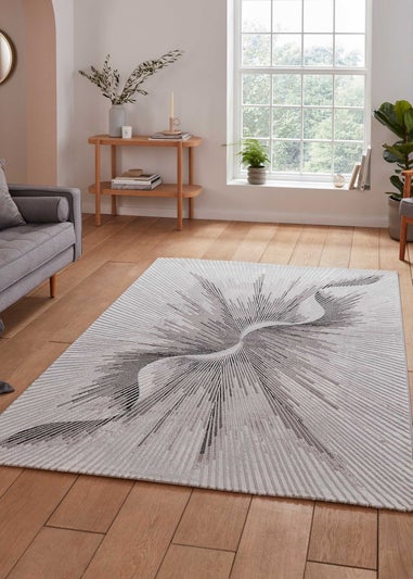 Think Rugs Creation Silver Modern Abstract Rug