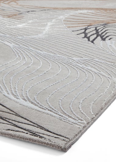 Think Rugs Creation Ivory Modern Abstract Rug