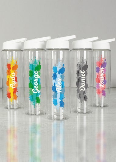 Personalised Memento Company Clear Splash Name Only Water Bottle