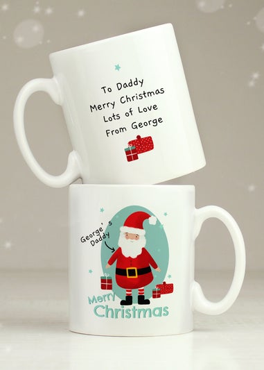 Personalised Memento Company White Mr Claus Christmas Mug