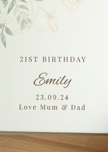 Personalised Memento Company Ivory Floral Square Photo Album