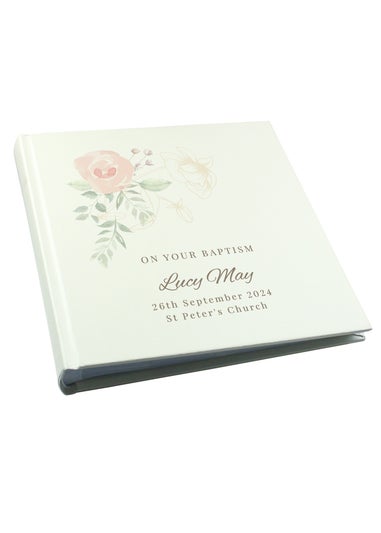 Personalised Memento Company Ivory Floral Square Photo Album