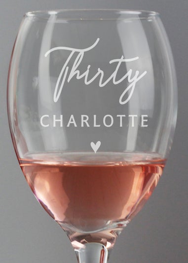 Personalised Memento Company Clear Big Age Wine Glass