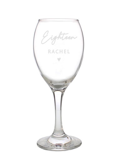 Personalised Memento Company Clear Big Age Wine Glass