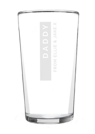 Personalised Memento Company Clear Free Text Pint Glass