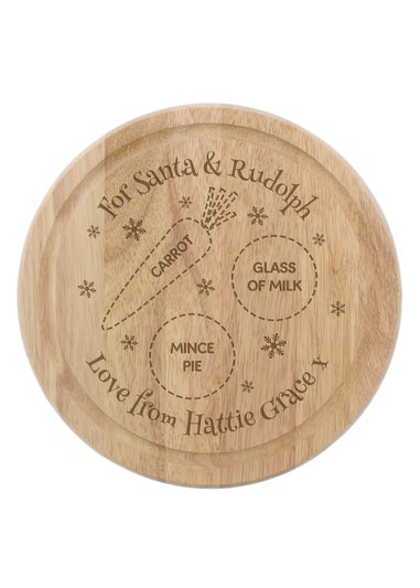 Personalised Memento Company Brown Christmas Eve Mince Pie Board