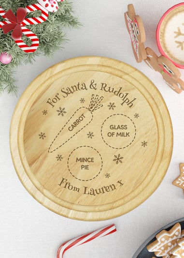 Personalised Memento Company Brown Christmas Eve Mince Pie Board