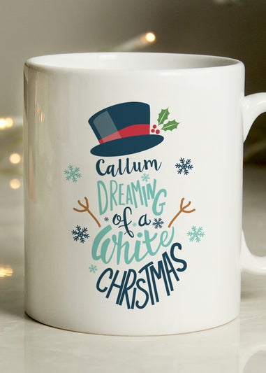 Personalised Memento Company White Christmas Mug