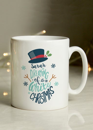 Personalised Memento Company White Christmas Mug