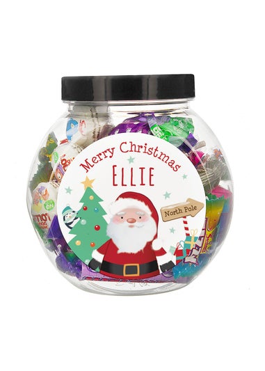 Personalised Memento Company Clear Santa Sweet Jar