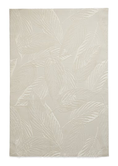 Think Rugs Flores Beige Botanical Washable Rug