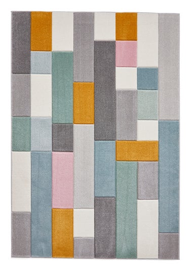 Think Rugs Matrix Multi Square Rug