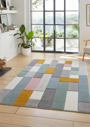 Think Rugs Matrix Multi Square Rug