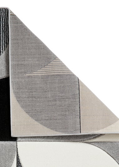 Think Rugs Matrix Grey/ Black Modern Geometric Rug