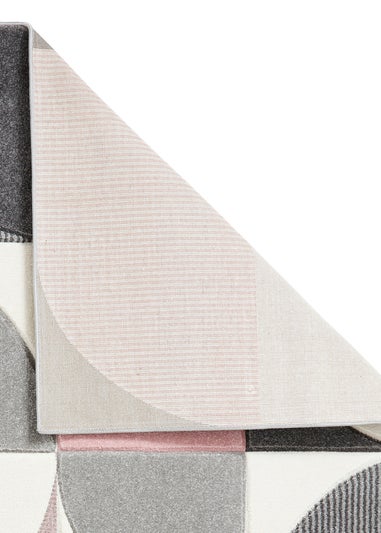 Think Rugs Matrix Pink Modern Geometric Rug