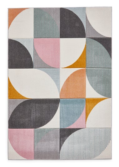 Think Rugs Matrix Multi Modern Geometric Rug