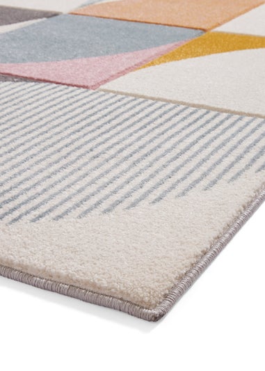 Think Rugs Matrix Multi Modern Geometric Rug