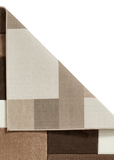 Think Rugs Matrix  Brown Geometric Rug