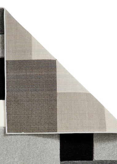 Think Rugs Matrix Grey/ Black Geometric Rug