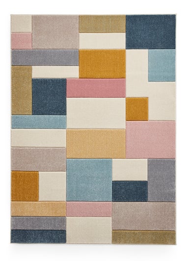 Think Rugs Matrix Multi Geometric Rug