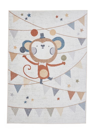 Think Rugs Vida Kids Monkey Washable Rug