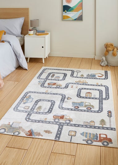 Think Rugs Vida Kids Map Washable Rug