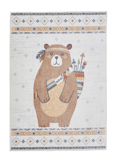 Think Rugs Vida Kids Bear Washable Rug