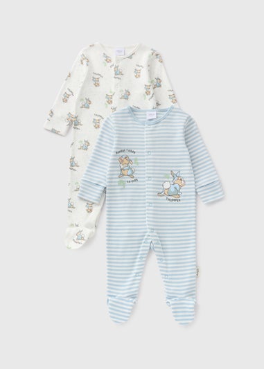 Disney 2 Pack Baby Blue Thumper Sleepsuits (Newborn-18mths)