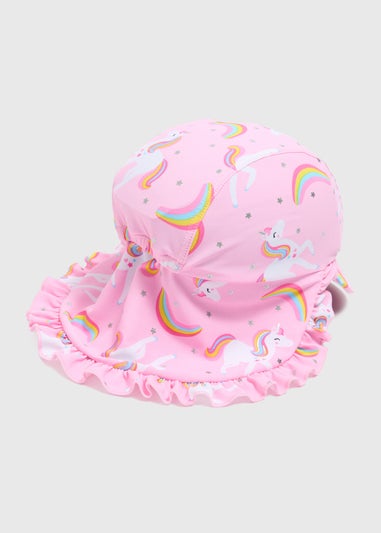 Girls Pink Unicorn Swim Cap (6mths-6yrs)