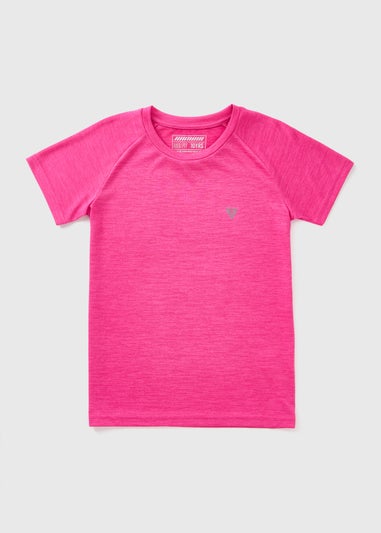 Boys Pink Sports T-Shirt (7-15yrs)