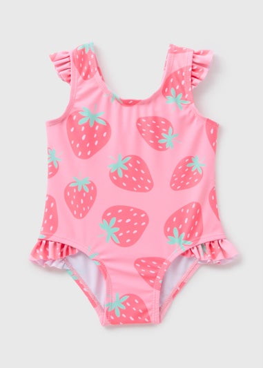 Baby Pink Strawberry Swimsuit (Newborn-23mths)