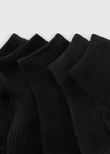 5 Pack Boys Black Sports Trainers Socks (Younger 6-Older 6.5)