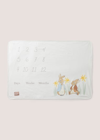 Peter Rabbit Baby Cream Milestone 3 Piece Blanket Set