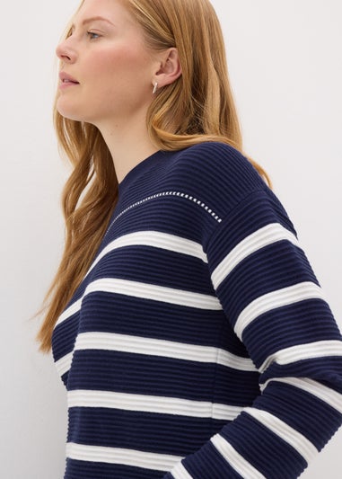 Navy Stripe Knitted Jumper