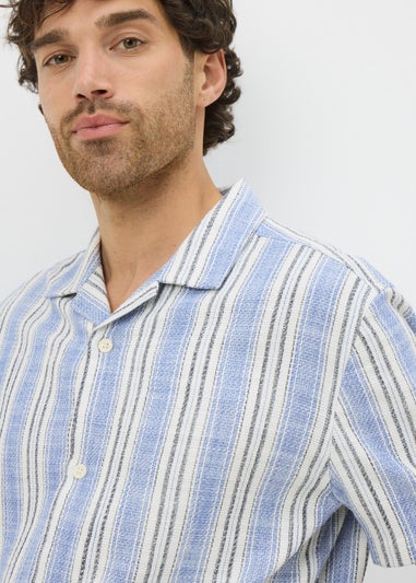 Blue Stripe Cheesecloth Shirt