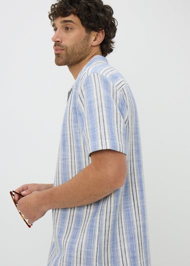 Blue Stripe Cheesecloth Shirt